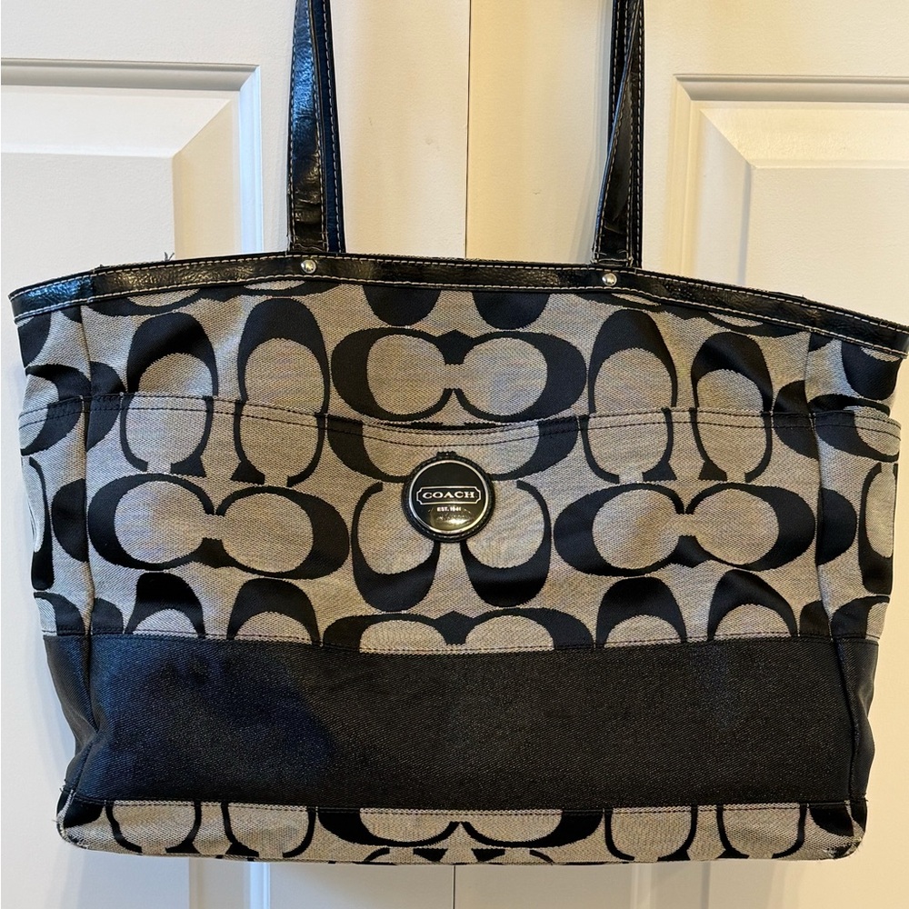 Coach Signature Canvas Diaper Bag